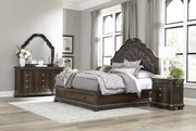 Beddington Dark Cherry Upholstered Panel Bedroom Set - Gate FurnitureBedroom Set