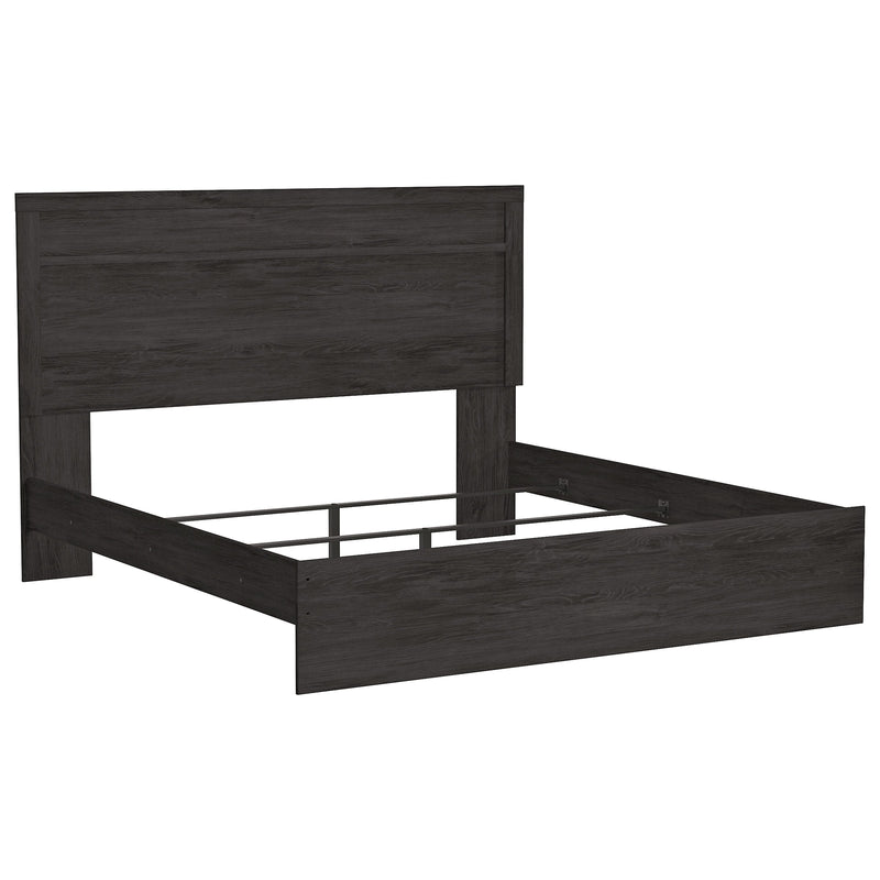 Belachime Black King Panel Bed - Gate FurnitureKing Bed