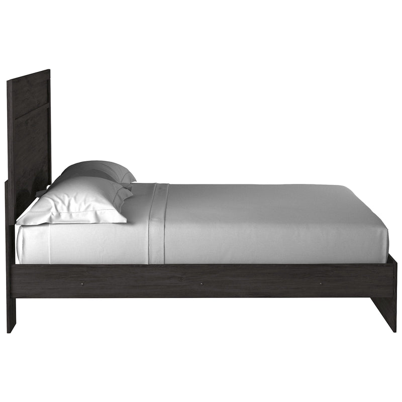 Belachime Black King Panel Bed - Gate FurnitureKing Bed