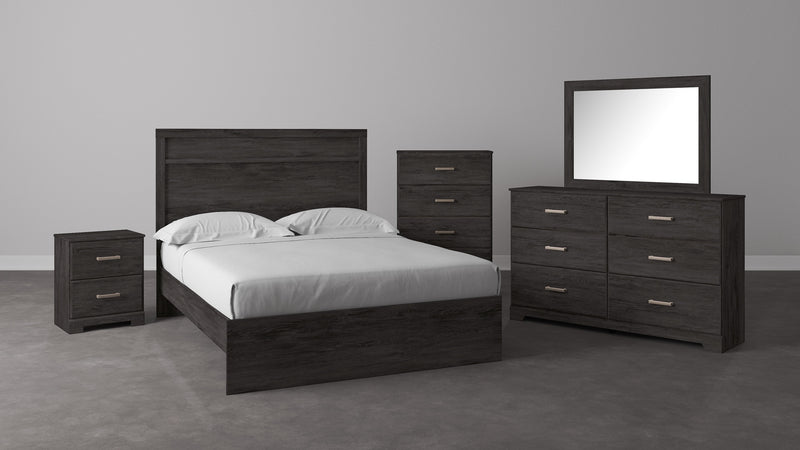 Belachime Black Panel Bedroom Set - Gate FurnitureBedroom Set