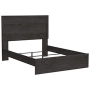 Belachime Black Queen Panel Bed - Gate FurnitureQueen Bed