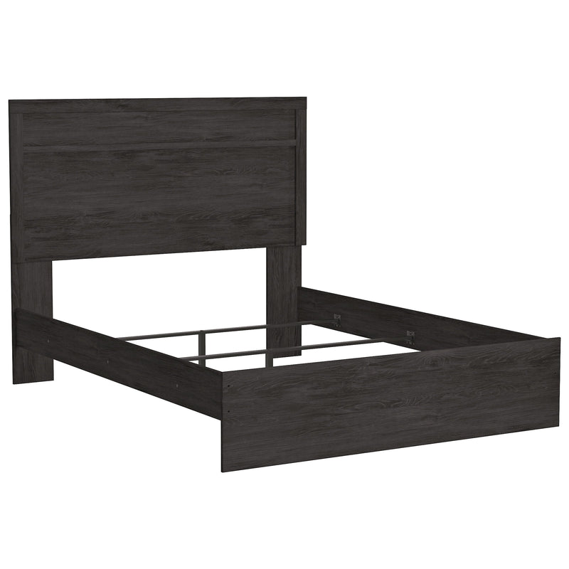 Belachime Black Queen Panel Bed - Gate FurnitureQueen Bed
