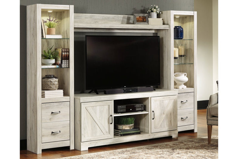 Bellaby Whitewash 4 - Piece Entertainment Center - Gate FurnitureEntertainment Center