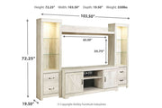 Bellaby Whitewash 4 - Piece Entertainment Center - Gate FurnitureEntertainment Center