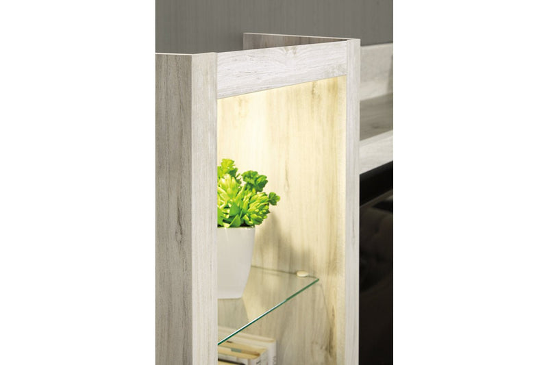 Bellaby Whitewash 4 - Piece Entertainment Center with Electric Fireplace - Gate FurnitureEntertainment Center