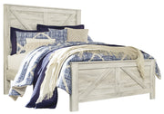 Bellaby Whitewash Queen Crossbuck Panel Bed - Gate FurnitureQueen Bed