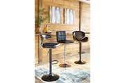 Bellatier Black/Chrome Finish Adjustable Height Bar Stool (Set of 2) - Gate FurnitureBarstool