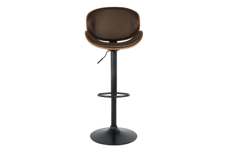 Bellatier Brown Adjustable Height Bar Stool - Gate FurnitureBarstool