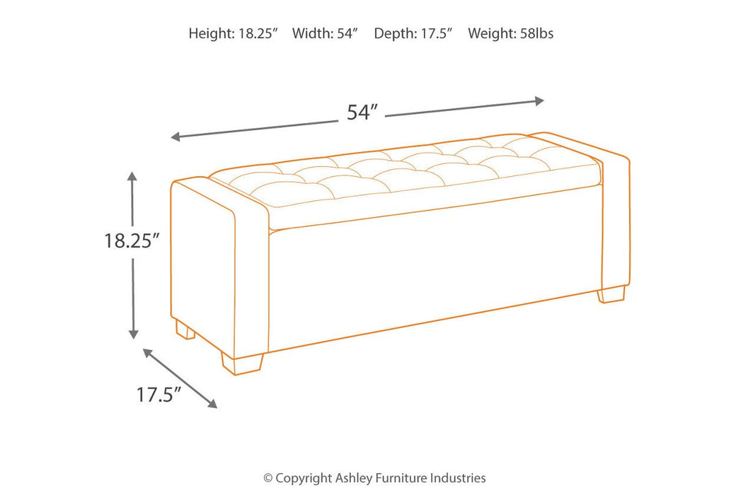 Benches Black Upholstered Storage Bench - B010-209 - Gate Furniture
