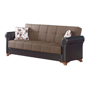 Bergen 90 in. Convertible Sleeper Sofa in Light Brown with Storage - Gate FurnitureSleeper Sofa