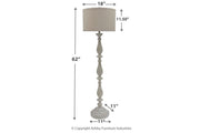 Bernadate Whitewash Floor Lamp - Gate FurnitureFloor Lamps