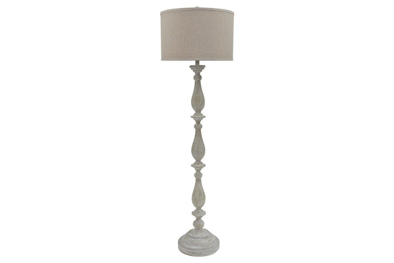 Bernadate Whitewash Floor Lamp - Gate FurnitureFloor Lamps