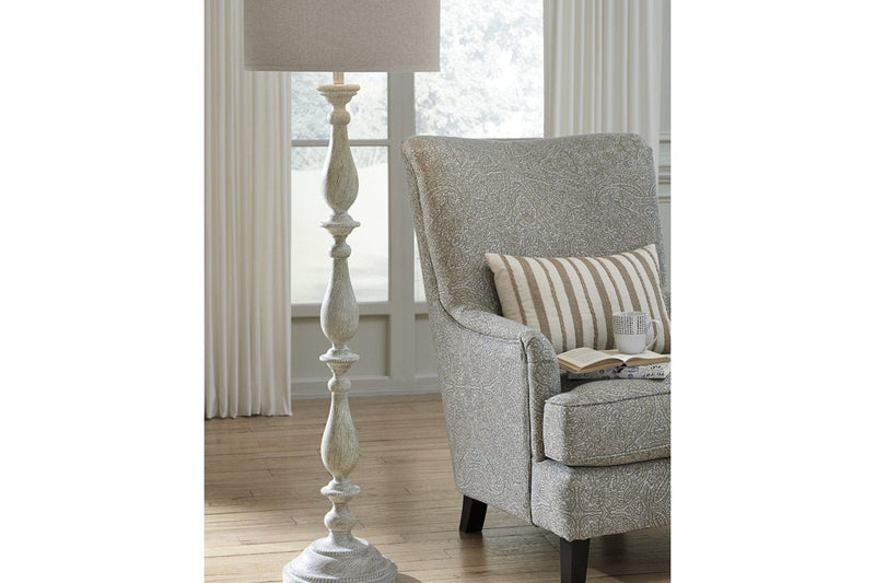 Bernadate Whitewash Floor Lamp - Gate FurnitureFloor Lamps