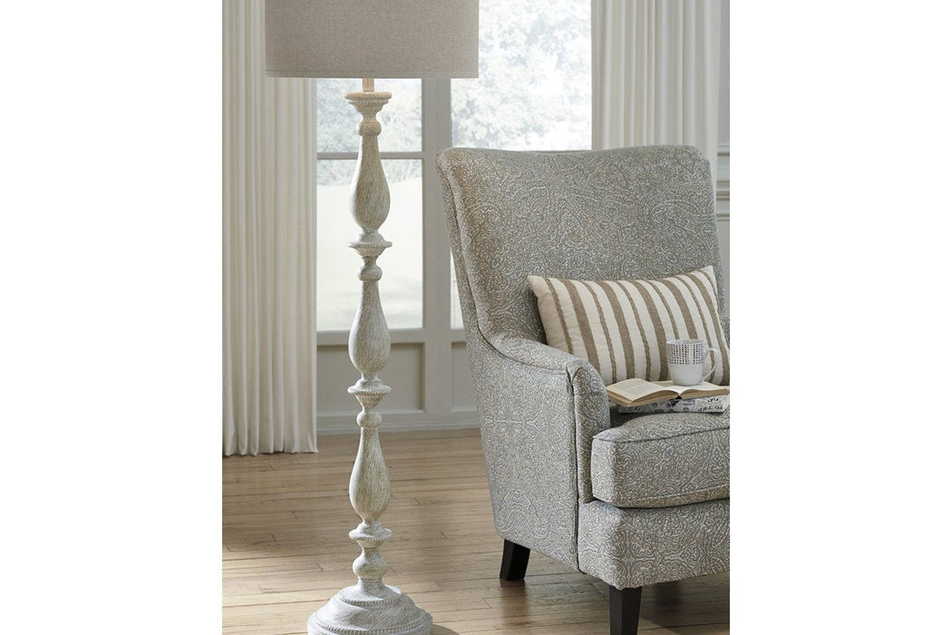 Bernadate Whitewash Floor Lamp - L235341 - Gate Furniture