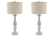 Bernadate Whitewash Table Lamp (Set of 2) - Gate FurnitureTable Lamp Pair