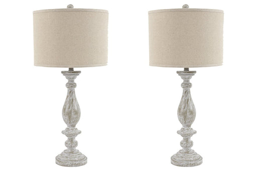 Bernadate Whitewash Table Lamp (Set of 2) - Gate FurnitureTable Lamp Pair