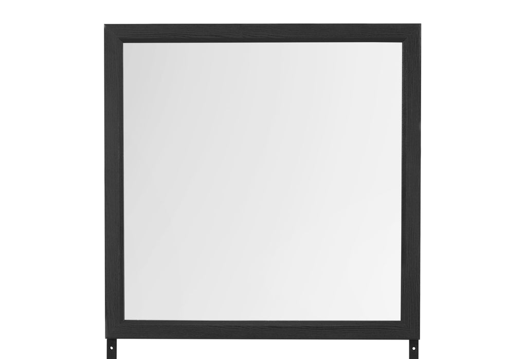 Lisbon Grey And Black Mirror - LISBON-GREY/BLACK-MR - Gate Furniture