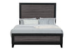 Lisbon Grey And Black Queen Bed - LISBON-GREY/BLACK-QB - Gate Furniture