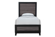 Lisbon Grey/Black Twin Bed, Dresser, Mirror And Nightstand - LISBON-GREY/BLACK-TB+DR+MR+NS - Gate Furniture