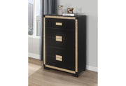 Blake Black/Gold Chest - Gate FurnitureChest