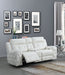 Blanche White Power Reclining Loveseat Console - U8311-BLANCHE WHITE-PCRLS - Gate Furniture