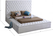 Bliss Velvet Full Bed (3 Boxes) White - BlissWhite-F