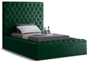Bliss Velvet Twin Bed (3 Boxes) Green - Gate FurnitureTwin Bed