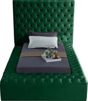 Bliss Velvet Twin Bed (3 Boxes) Green - Gate FurnitureTwin Bed