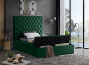 Bliss Velvet Twin Bed (3 Boxes) Green - Gate FurnitureTwin Bed