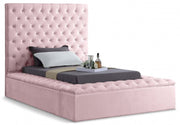 Bliss Velvet Twin Bed (3 Boxes) Pink - Gate FurnitureTwin Bed