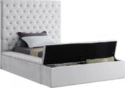 Bliss Velvet Twin Bed (3 Boxes) White - Gate FurnitureTwin Bed