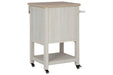 Boderidge Antique White Bar Cart - A4000333 - Gate Furniture