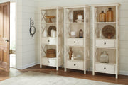 Bolanburg Antique White Display Cabinet - Gate FurnitureServer
