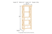 Bolanburg Antique White Display Cabinet - Gate FurnitureServer
