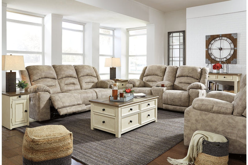 Bolanburg Two - tone Chairside End Table with USB Ports & Outlets - Gate FurnitureEnd Table Chair Side