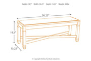 Bolanburg Two - tone Dining Bench - Gate FurnitureAccent Bench