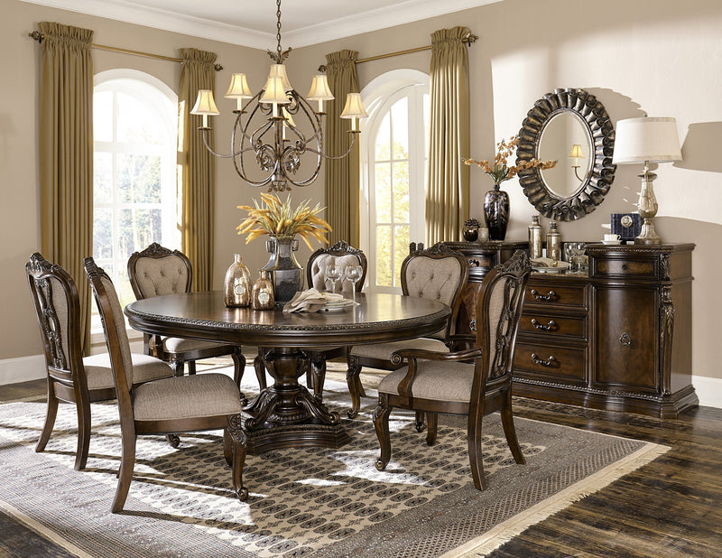 Bonaventure Park Cherry Round/Oval Dining Set - Gate FurnitureDining Room Set