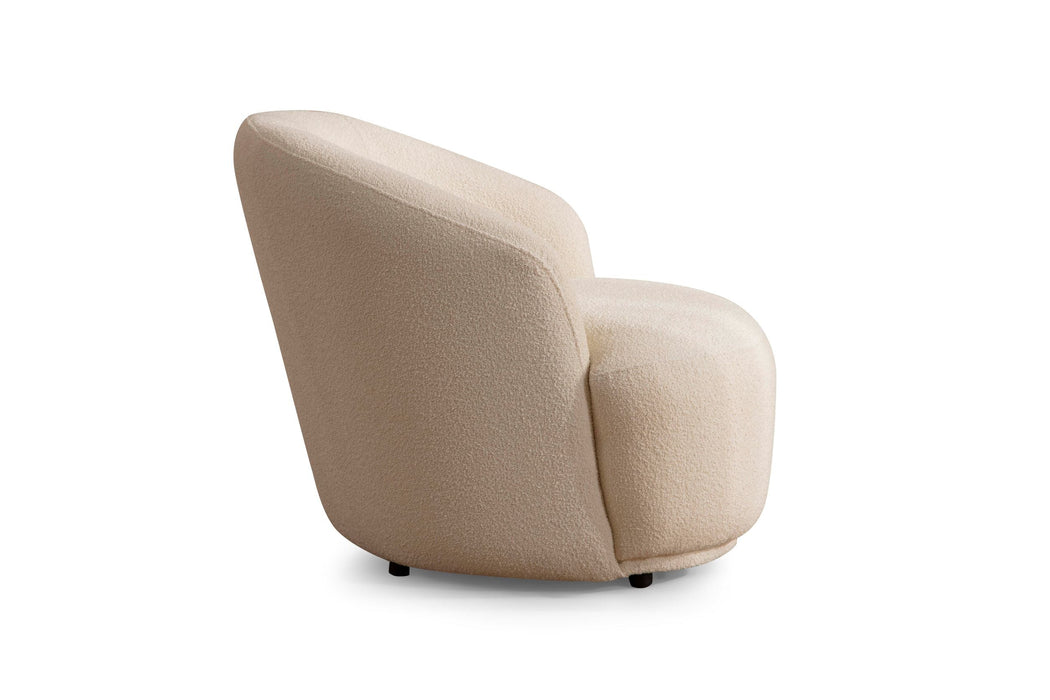 Bonita Ivory Boucle Accent Chair - BONITAIVORY-CHAIR