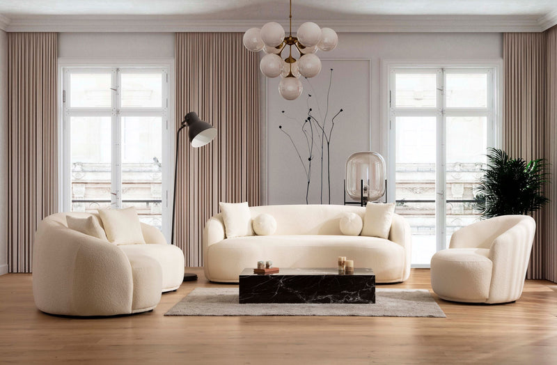 Bonita Ivory Boucle Sofa & Loveseat - BONITAIVORY-SL