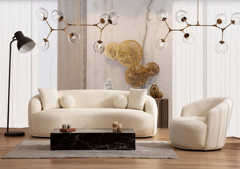Bonita Ivory Boucle Sofa & Loveseat - BONITAIVORY-SL