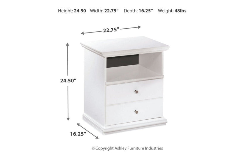 Bostwick Shoals White Nightstand - Gate FurnitureNightstand