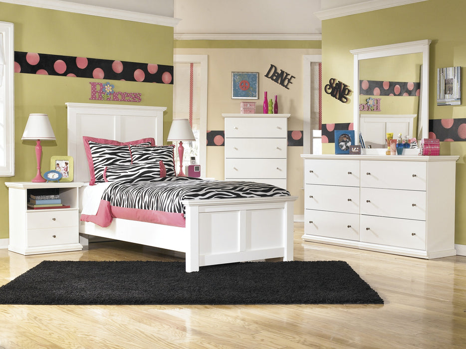 Bostwick Shoals White Twin Panel Bed - Gate Furniture