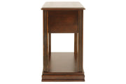 Breegin Brown Chairside End Table - Gate FurnitureEnd Table Chair Side