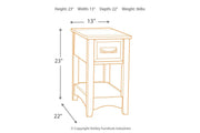 Breegin Brown Chairside End Table - Gate FurnitureEnd Table Chair Side