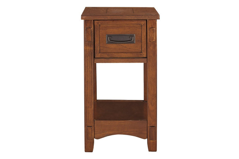 Breegin Brown Chairside End Table - Gate FurnitureEnd Table Chair Side