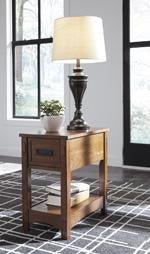 Breegin Brown Chairside End Table - Gate FurnitureEnd Table Chair Side