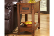 Breegin Brown Chairside End Table - Gate FurnitureEnd Table Chair Side