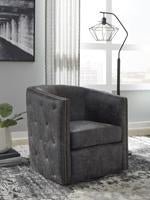 Brentlow Distressed Black Accent Chair - Gate FurnitureAccent Chair