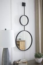 Brewer Black Accent Mirror - Gate FurnitureOther Products