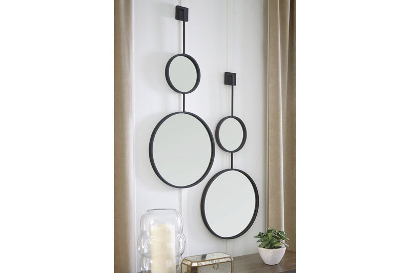 Brewer Black Accent Mirror - Gate FurnitureOther Products